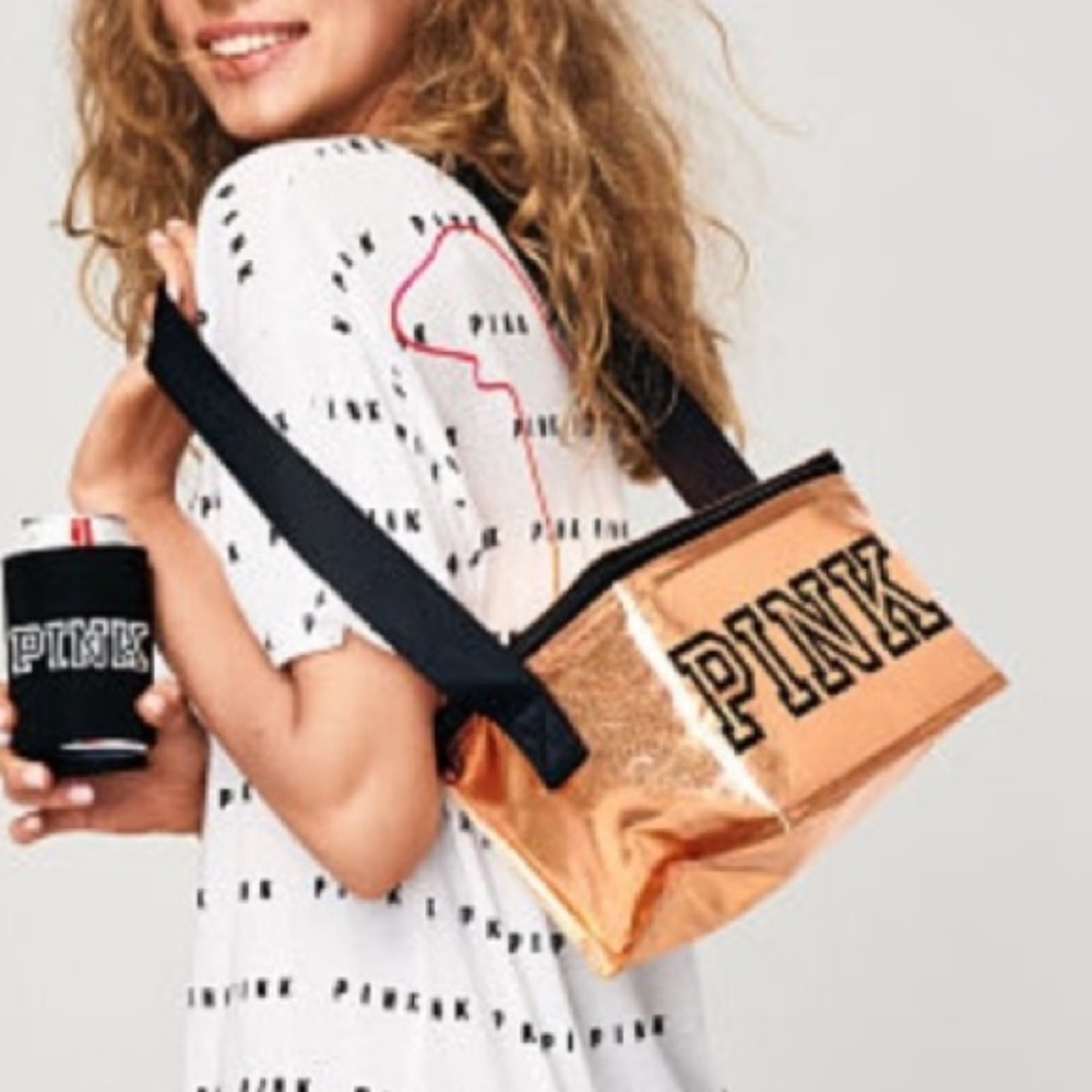 Victoria’s Secret VS PINK Rose Gold Lunchbox Insulated Cooler Bag